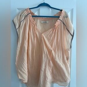 We The Free Light Peach Tunic Top